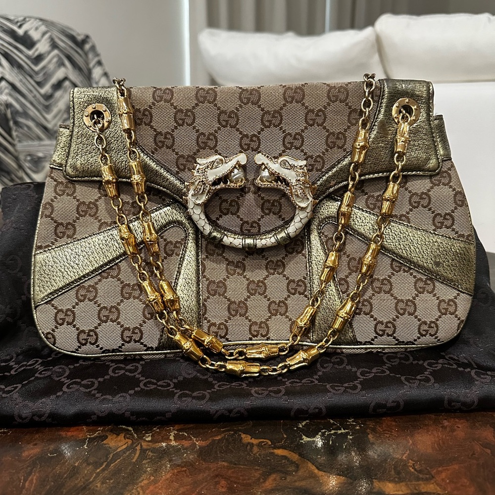 Gucci Tom Ford Monogram Dragon Bag